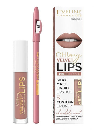 Ruj lichid + Creion Oh! My velvet lips 11, Eveline Cosmetics